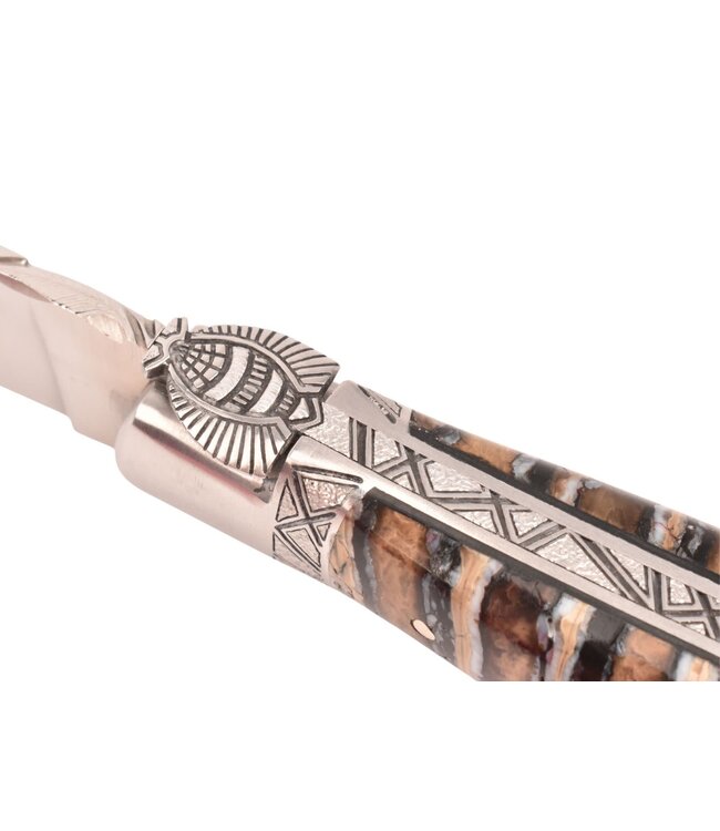 Laguiole en Aubrac Belle pièce - 12cm mammoetkies grijs - mat