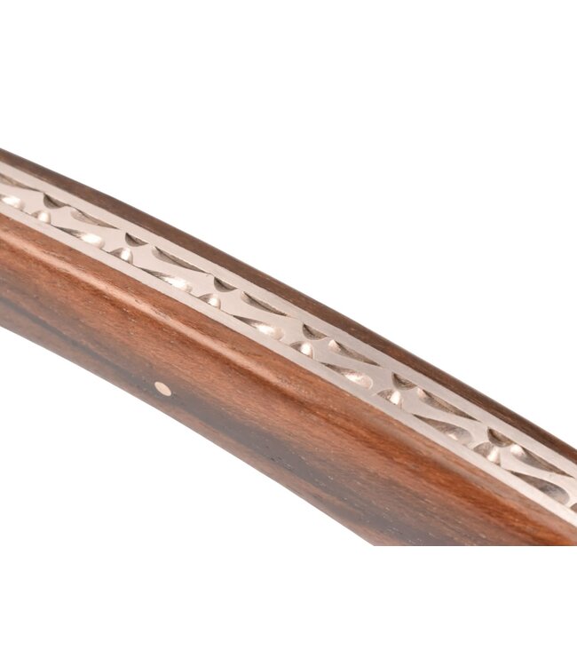 Camembert 11cm ziricote - platines guillochées - zigzag