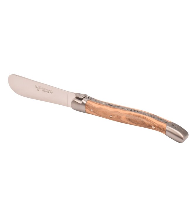 Laguiole en Aubrac set van botermes in olijfhout en boterplankje in acacia