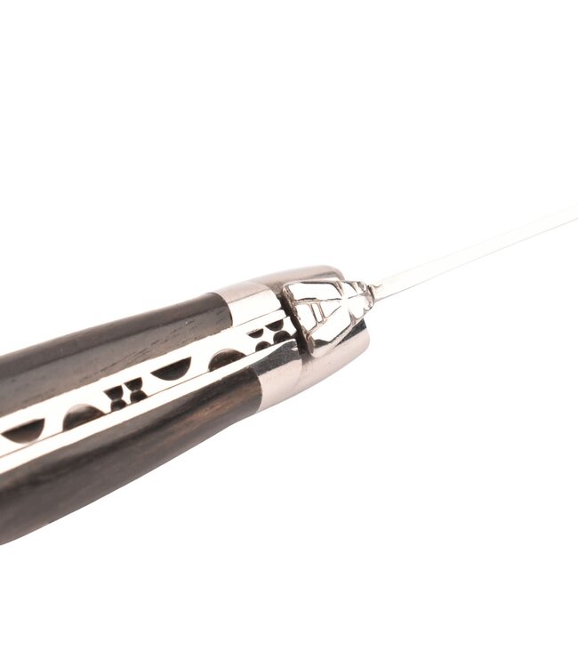 Laguiole en Aubrac set van botermes in ebbenhout en boterplankje in acacia