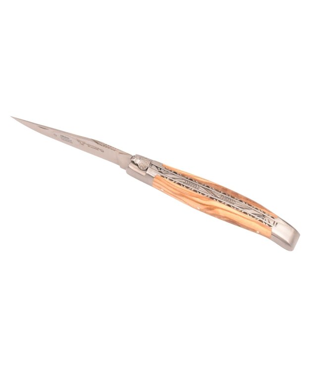 Laguiole en Aubrac 12cm olijfhout - double platines - mat