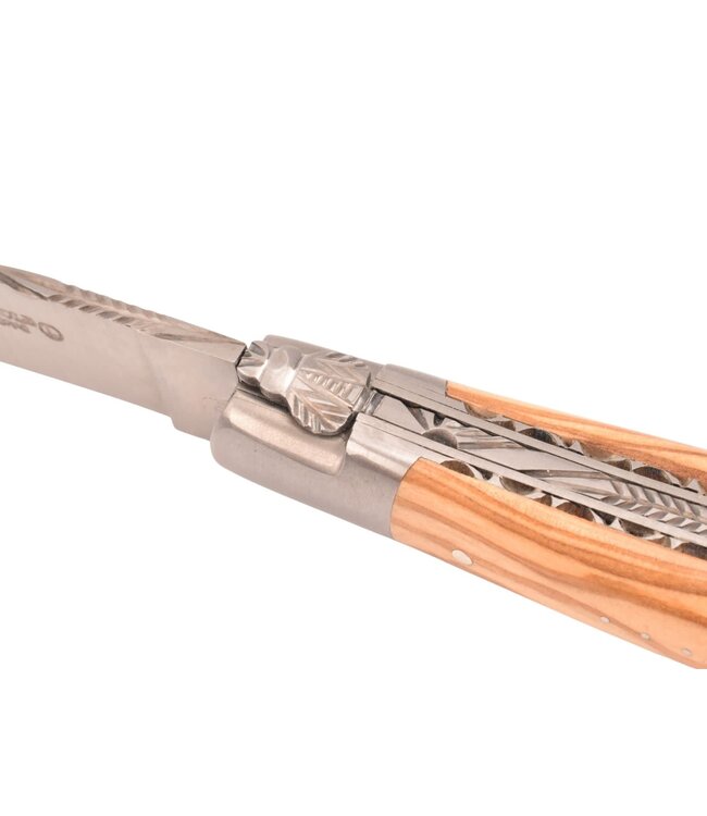 Laguiole en Aubrac 12cm olijfhout - double platines - mat