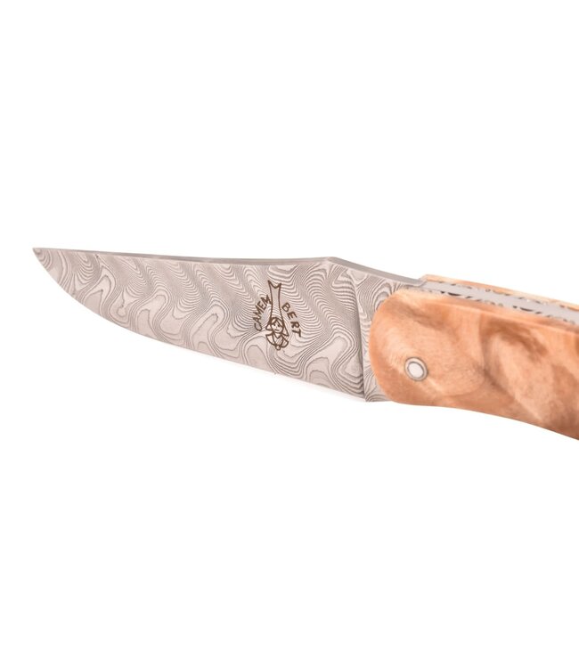 Camembert 11cm populierenwortelknol - platines guillochées - zigzag - damast