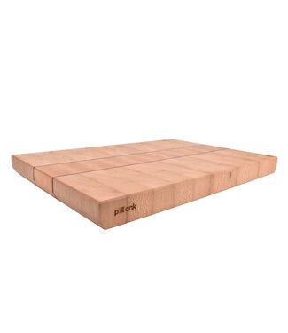 Plllank unieke kopshouten snijplank in plataan, esdoorn en purperhart - medium (± 50 x 35 cm)