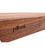 Plllank unieke langshouten snijplank in zebrano, wengé, notelaar en kers (#235) - medium (± 50 x 35 cm)