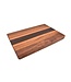 Plllank unieke langshouten snijplank in zebrano, wengé, notelaar en kers (#235) - medium (± 50 x 35 cm)