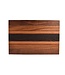 Plllank unieke langshouten snijplank in zebrano, wengé, notelaar en kers (#235) - medium (± 50 x 35 cm)
