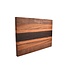 Plllank unieke langshouten snijplank in zebrano, wengé, notelaar en kers (#235) - medium (± 50 x 35 cm)