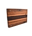 Plllank unieke langshouten snijplank in zebrano, wengé, notelaar en kers (#235) - medium (± 50 x 35 cm)