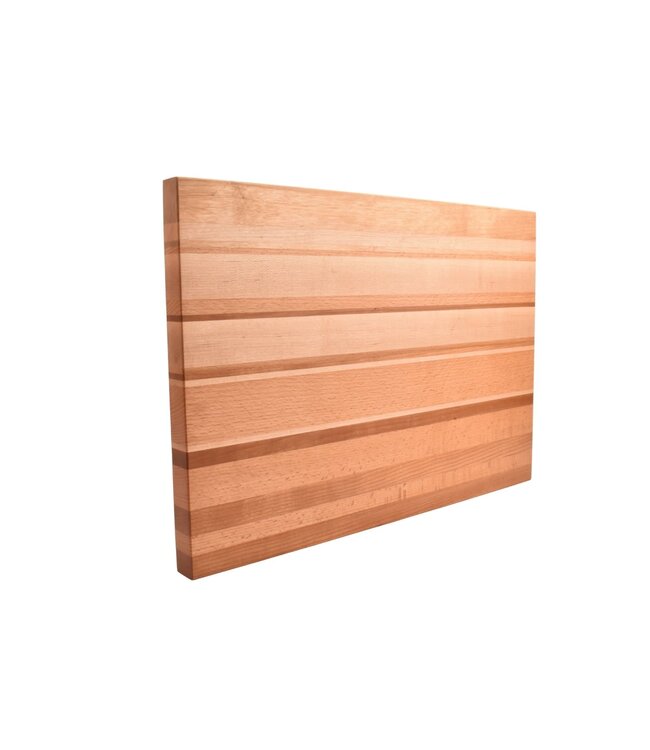 Plllank unieke langshouten snijplank in kerselaar, beuk, esdoorn en berk - medium (± 50 x 35 cm)