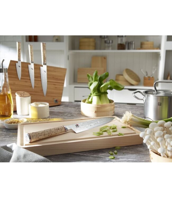 Miyabi magneetblok in bamboe voor 5 messen