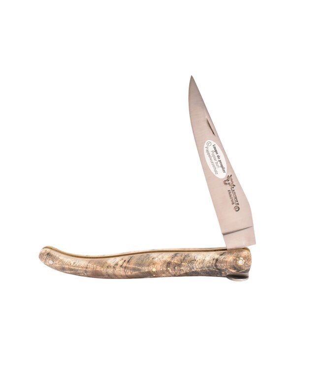 Laguiole en Aubrac 12cm populierenknol - 'the three of life' bij - plein manche - mat