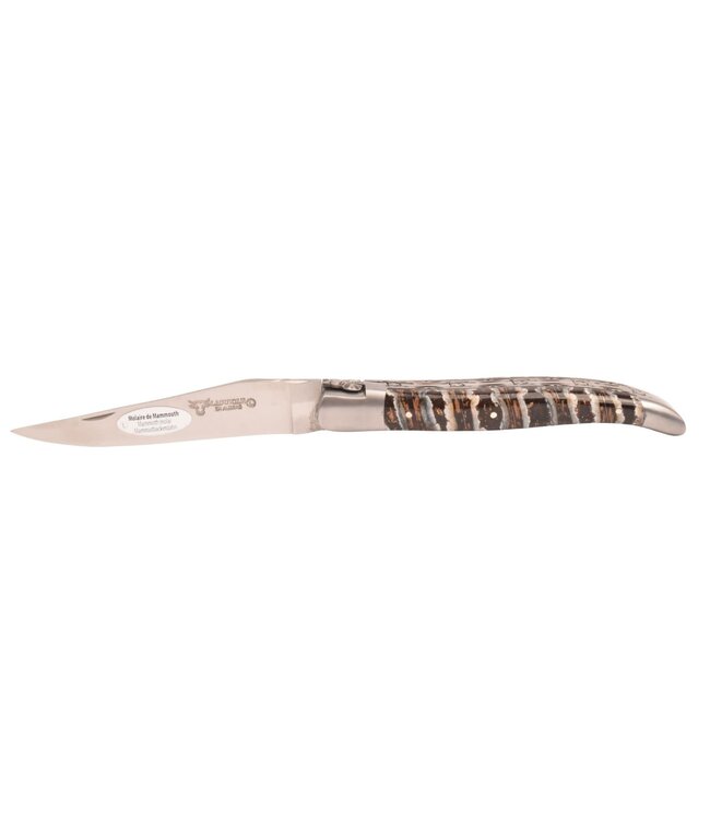 Laguiole en Aubrac 12cm mammoetkies grijs - double platines - mat
