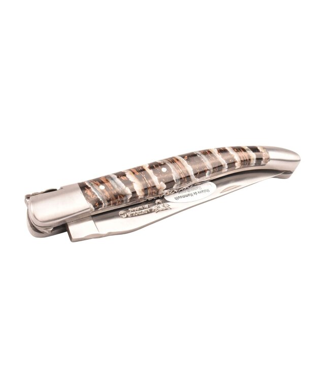 Laguiole en Aubrac 12cm mammoetkies grijs - double platines - mat