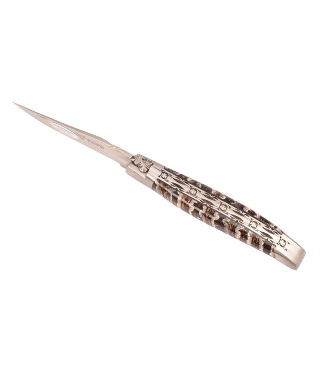 Laguiole en Aubrac 12cm mammoetkies grijs - double platines - mat