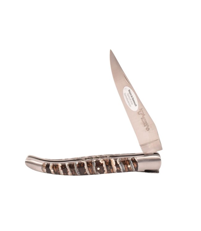 Laguiole en Aubrac 12cm mammoetkies grijs - double platines - mat