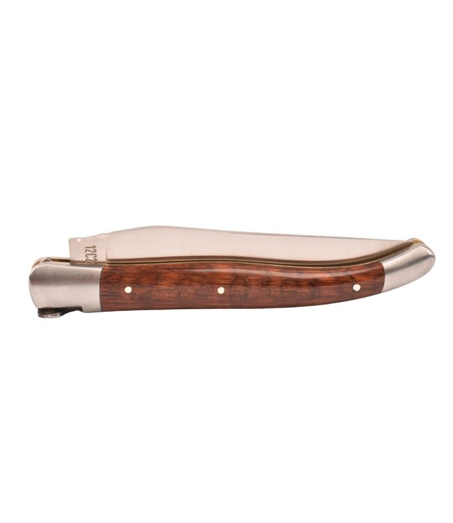 Laguiole en Aubrac 12cm slangenhout - messing - hartvormige bij - mat