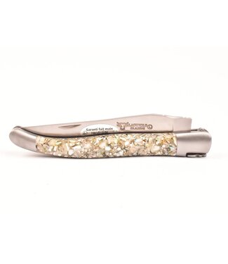 Laguiole en Aubrac 12cm schelp turbo marmoratus groen - mat