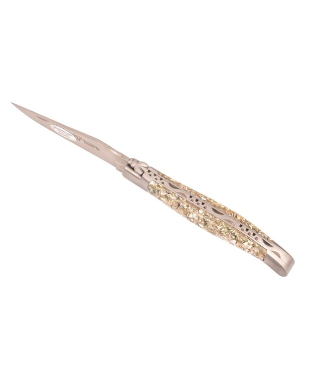 Laguiole en Aubrac 12cm schelp turbo marmoratus groen - mat