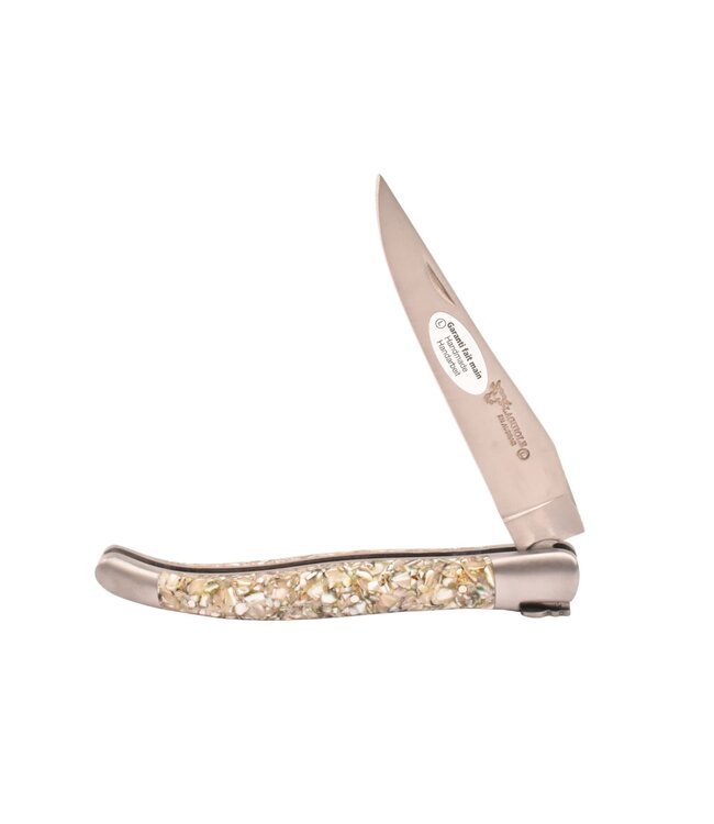 Laguiole en Aubrac 12cm schelp turbo marmoratus groen - mat