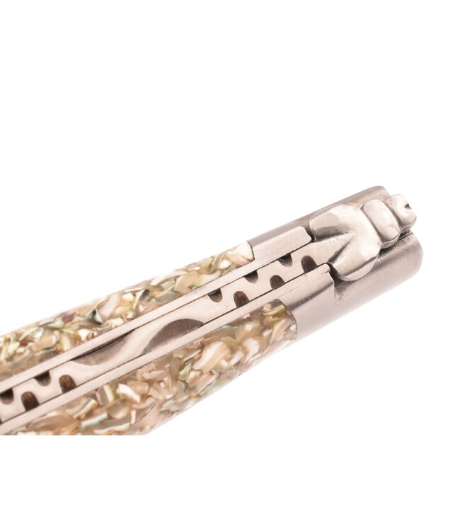 Laguiole en Aubrac 12cm schelp turbo marmoratus groen - mat