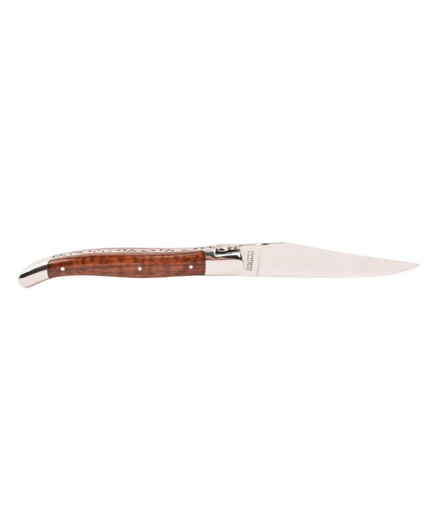 Laguiole en Aubrac 12cm slangenhout - marqueterie forel in ivoor - glanzend