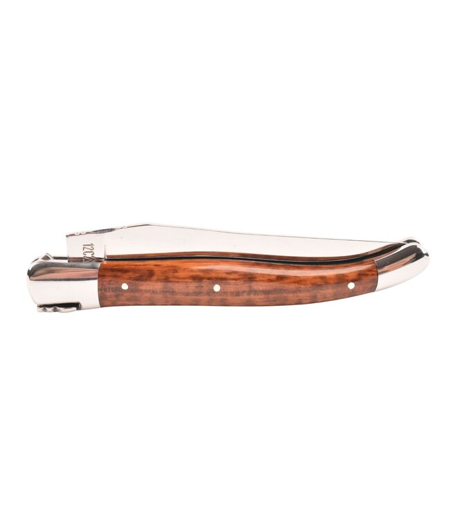 Laguiole en Aubrac 12cm slangenhout - marqueterie forel in ivoor - glanzend