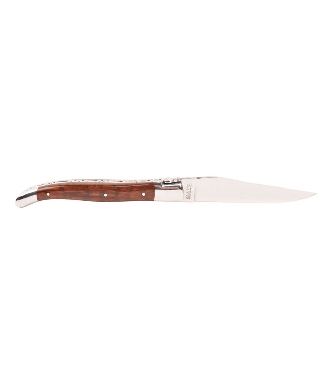 Laguiole en Aubrac 12cm slangenhout - marqueterie wild zwijn in ivoor - glanzend