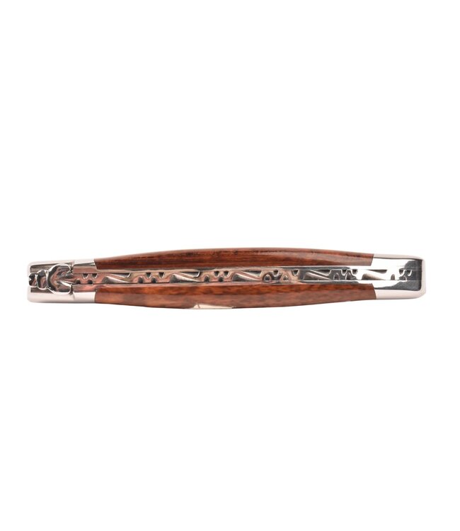 Laguiole en Aubrac 12cm slangenhout - marqueterie wild zwijn in ivoor - glanzend