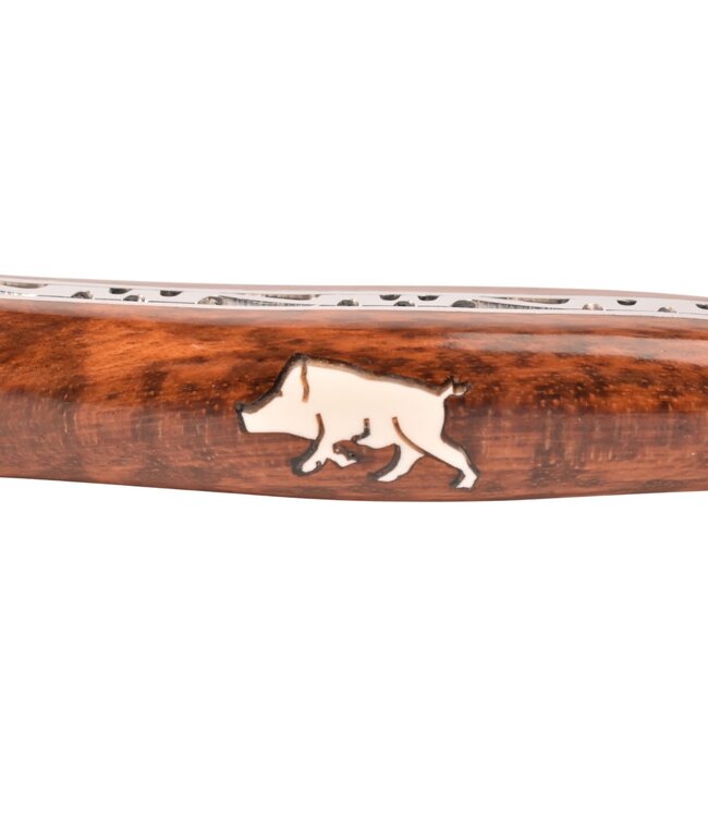 Laguiole en Aubrac 12cm slangenhout - marqueterie wild zwijn in ivoor - glanzend
