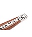 Laguiole en Aubrac 12cm slangenhout - marqueterie hond in ivoor - glanzend