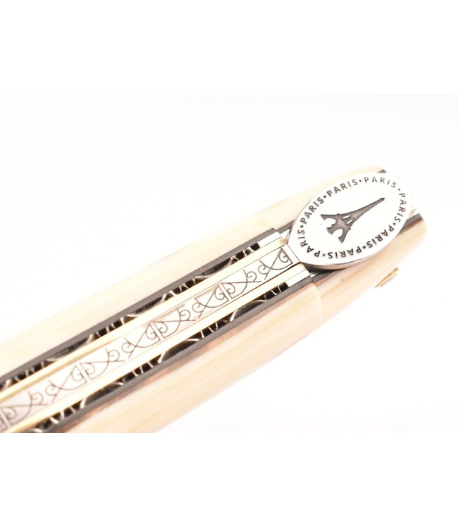 Laguiole en Aubrac "Origine Tour Eiffel" - 12cm croute d'ivoire - damast Balbach - n°10/200