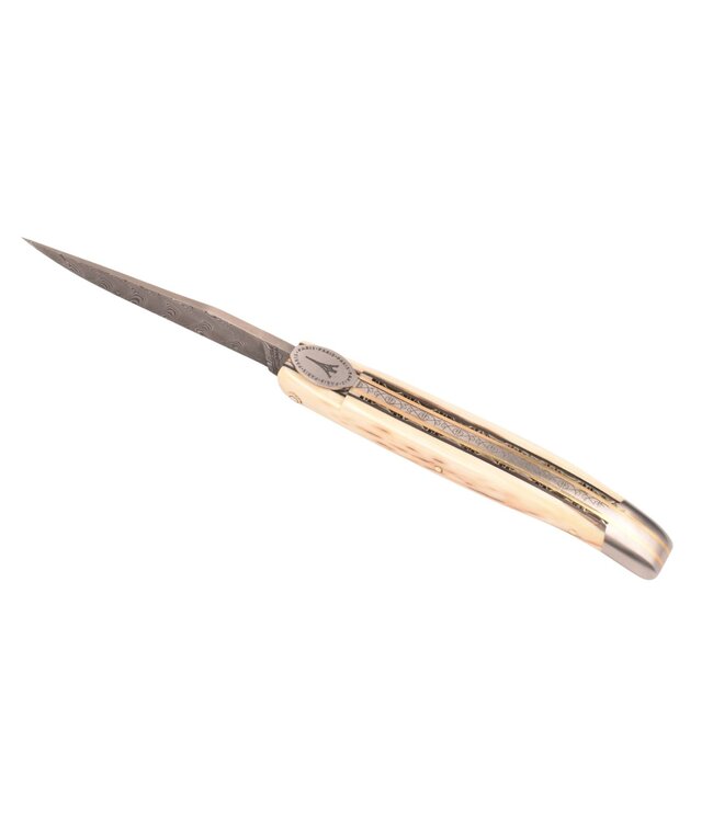 Laguiole en Aubrac "Origine Tour Eiffel" - 12cm croute d'ivoire - damast Balbach - n°10/200