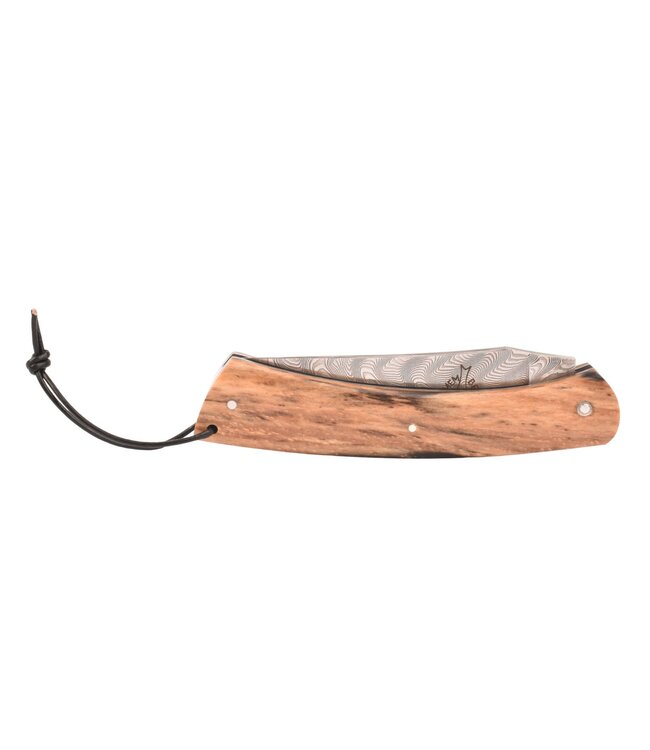Camembert 11cm bois d'Aubrac - platines guillochées - damast