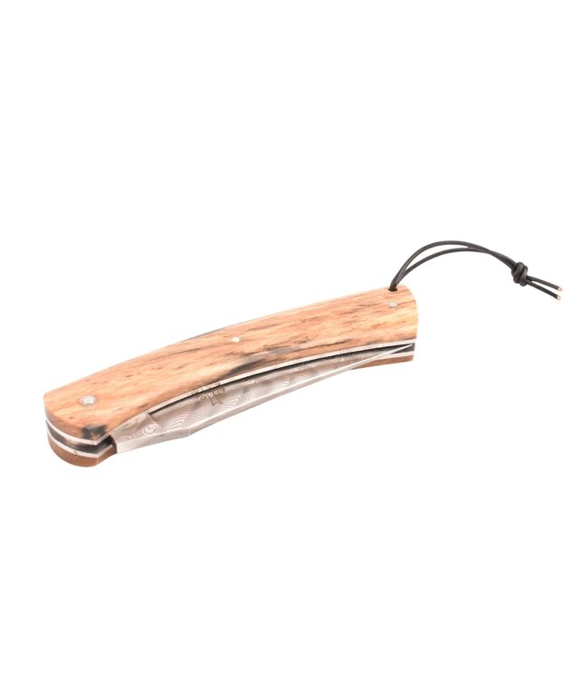 Camembert 11cm bois d'Aubrac - platines guillochées - damast