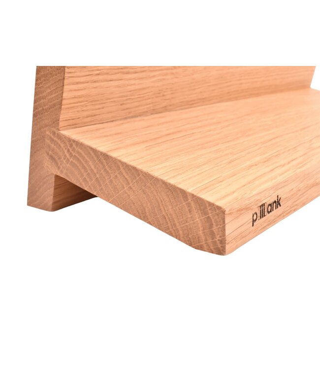 Plllank magnetische messenhouder in eik - voor 5 messen (breedte 35cm)