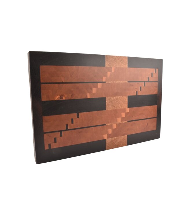 Plllank Eclipse kopshouten snijplank in eik, kers en wengé - medium