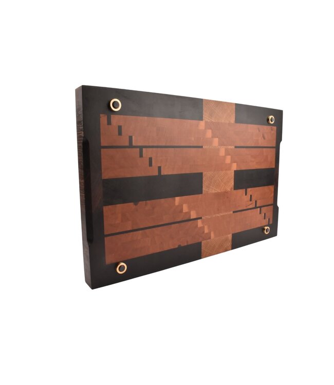 Plllank Eclipse kopshouten snijplank in eik, kers en wengé - medium