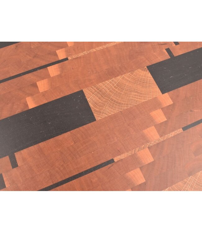 Plllank Eclipse kopshouten snijplank in eik, kers en wengé - medium