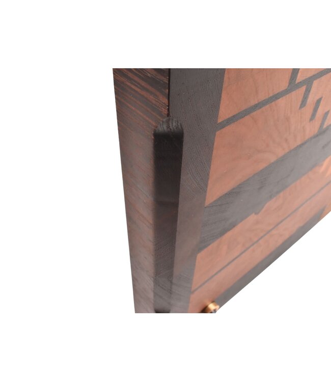 Plllank Eclipse kopshouten snijplank in eik, kers en wengé - medium