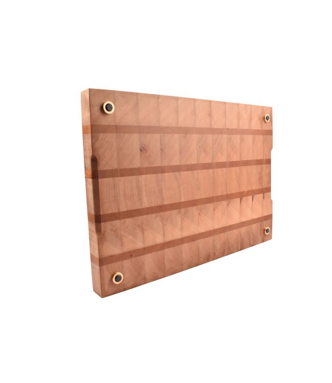 Plllank unieke kopshouten snijplank in plataan en kers - medium