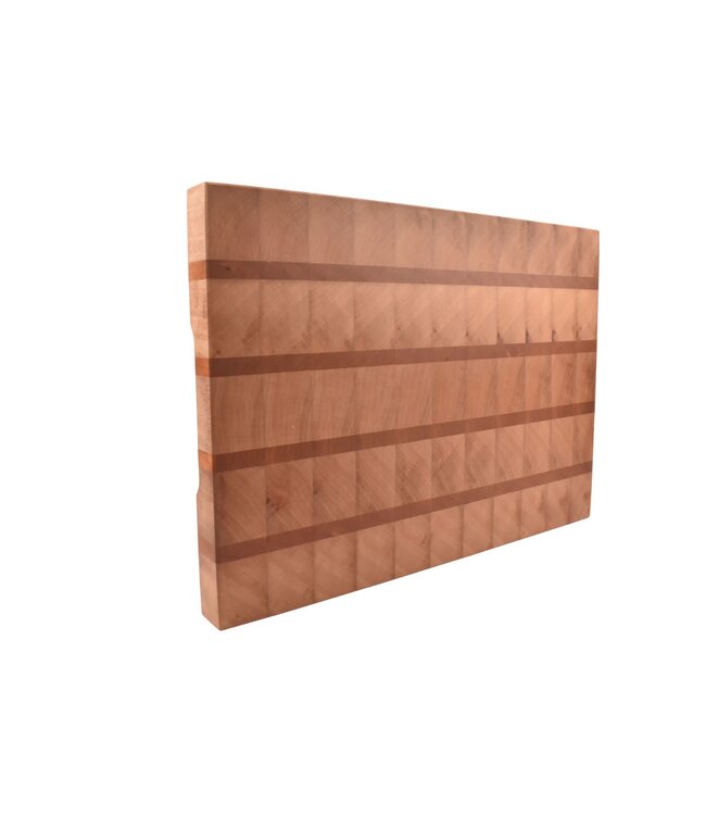 Plllank unieke kopshouten snijplank in plataan en kers - medium