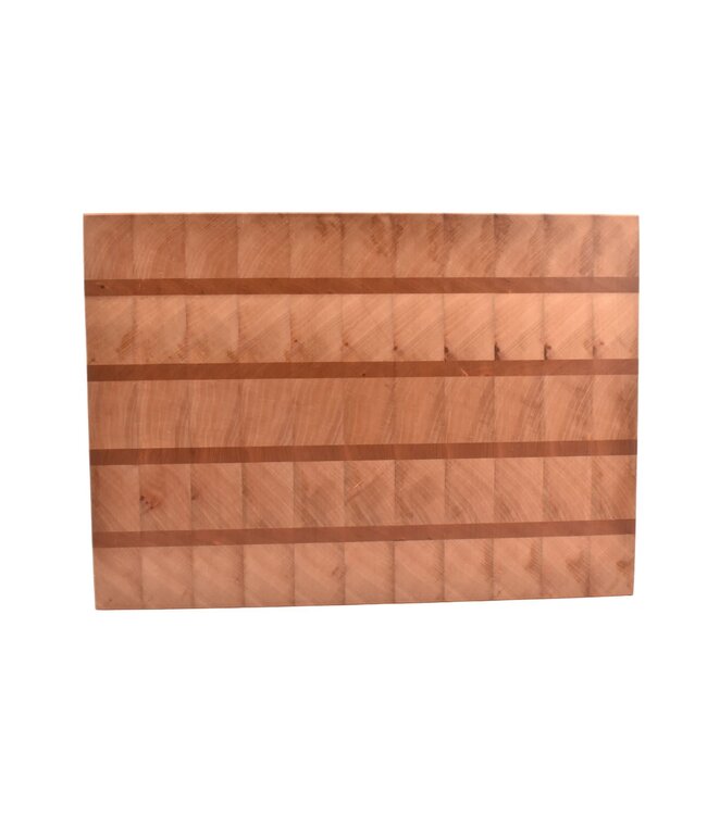 Plllank unieke kopshouten snijplank in plataan en kers - medium