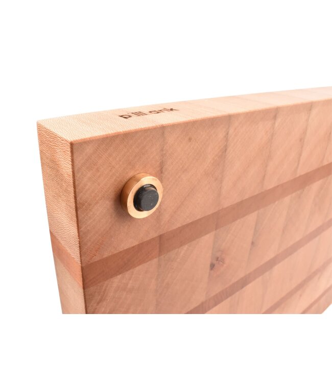 Plllank unieke kopshouten snijplank in plataan en kers - medium