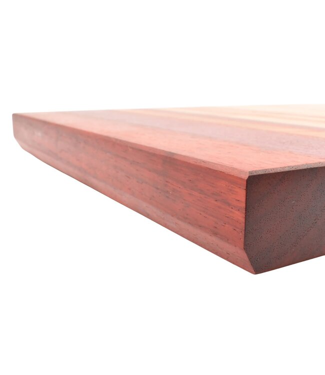 Plllank Chroma langshouten snijplank in esdoorn, eik, kers, padoek en purperhart - medium (± 50 x 35 cm)