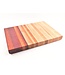 Plllank Chroma langshouten snijplank in esdoorn, eik, kers, padoek en purperhart - medium (± 50 x 35 cm)