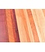 Plllank Chroma langshouten snijplank in esdoorn, eik, kers, padoek en purperhart - medium (± 50 x 35 cm)