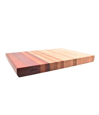 Plllank Chroma langshouten snijplank in esdoorn, eik, kers, padoek en purperhart - medium (± 50 x 35 cm)
