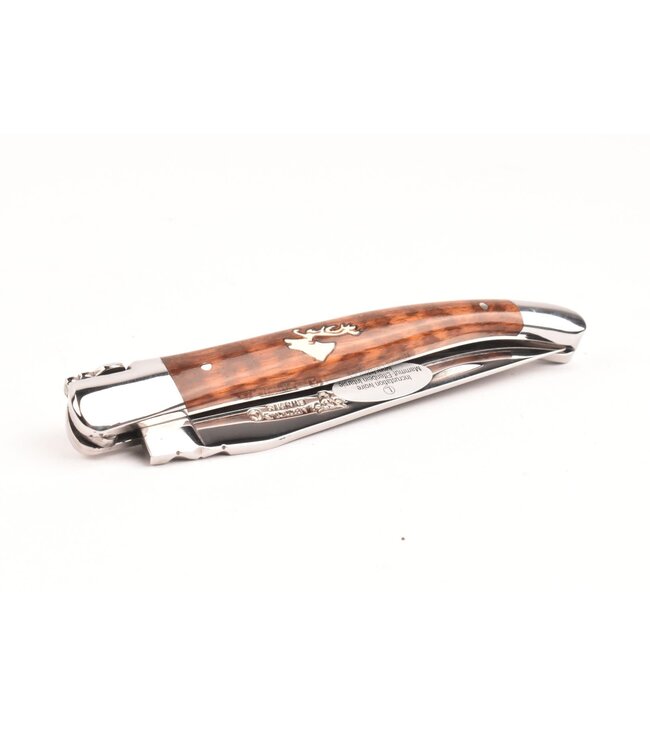 Laguiole en Aubrac 12cm amourette - marqueterie hert in ivoor - glanzend