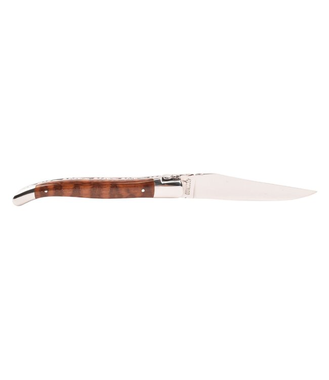 Laguiole en Aubrac 12cm slangenhout - marqueterie hert in ivoor - glanzend